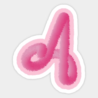 Pink Animal Initials Sticker